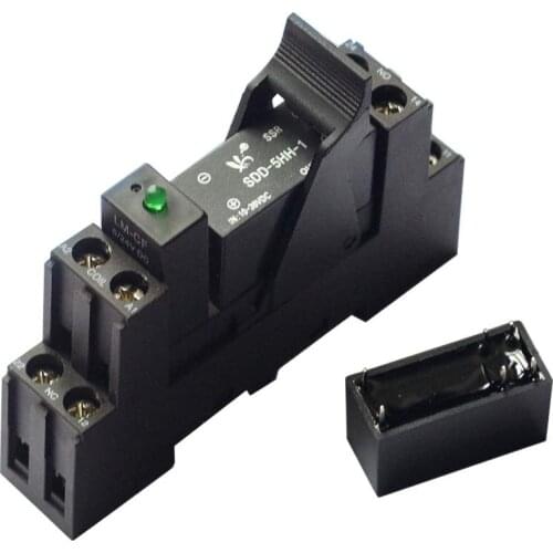 2 Pcs Mini 5A50VDC DC Control 4 Channels Relay DC Solid State Relay SSR Module Rail Installation SDD-5HH-1 DC Welding