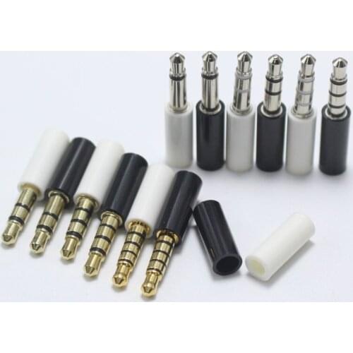 2pcs 3.5mm 2 3 4 5 Pole Mono Stereo Headset Jack Plug 3.5 audio plugs Headphone Cable Connector