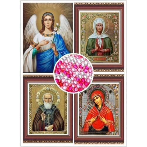 2018 DIY Diamond Painting Cross Stitch 25 pics Picture Religion Icons 5d Diamond Embroidery Mosaic New Year Decoration for Gift