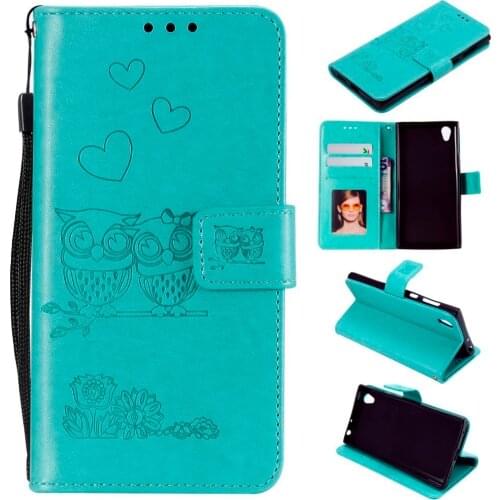 2021 Cartoon Owl Pattern Flip Wallet Case For Sony XA XA1 XA2 Leather Cover For Xperia XZ XZ1 Coque For L1 Z5 Cases Phone Bag PU