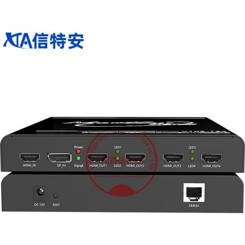 4 channels HDMI video wall processor DVI point-to-point multi-screen stitching 1x4 2x2 4x1 With fusion software