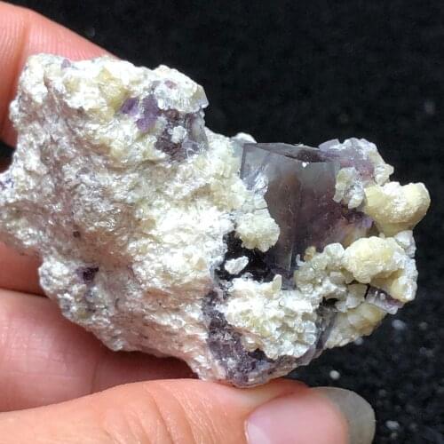 53.6gRare purple fluorite arsenopyrite mineral specimen aura healing quartz energy gem home decoration