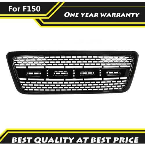 ABS Glossy Black Racing Grille Modification Fit For 2004-2008 F150 Raptor Frongt Bumper Grills Off-road 4x4 Auto Parts