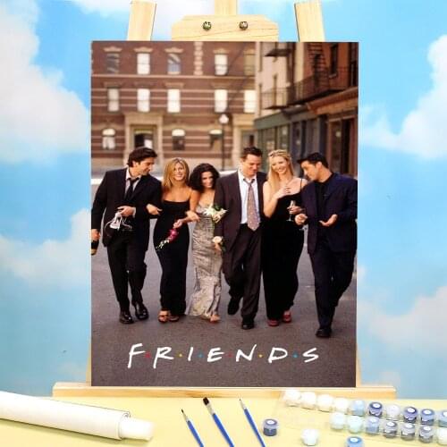 Friends Tv Show Paint By Numbers Kit Acrylic Paints 40*50 Picture By Numbers Photo New Design For Handiwork
