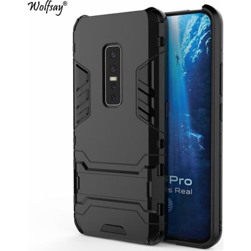 Wolfsay Case For Oneplus 7T Cover Slim PC + Soft Rubber Armor Case For Oneplus 7T Case Phone Holder Stand Fundas for One Plus 7T