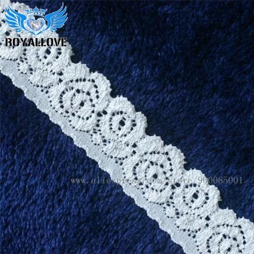 RoyalLove Trims Elastic Lace Stretch Lace Ribbon for Underwear Apparel DIY Handmade Accessories Headband Decoration 20 Yards