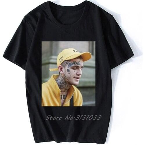 Hip Hop Lil Peep Streetwear Singer Character Print T Shirt Men Harajuku Fashion Funny Tops Swag Rapper Support T-Shirt Tees