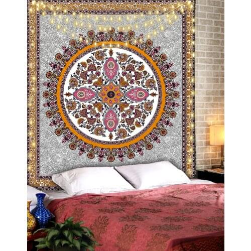 Beauty HD Printing Polyester Mandala Flowers Large Wall Hanging Tapestry Home Decoration Wall Tapestry
