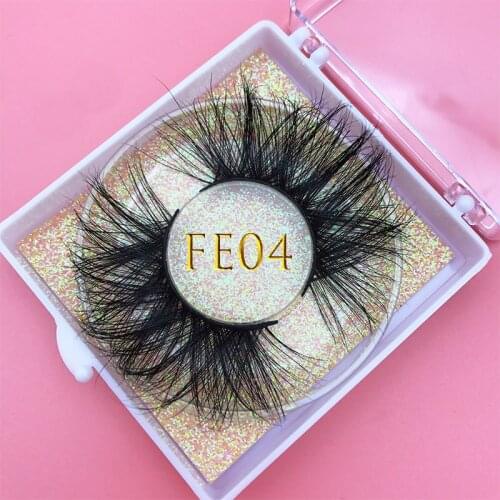 MIKIWI 25mm Lashes Natural Fluffy 3D Mink Eyelashes Extension Long False Eyelashes Faux Cils Volume Fake Eyelashes False Lashes