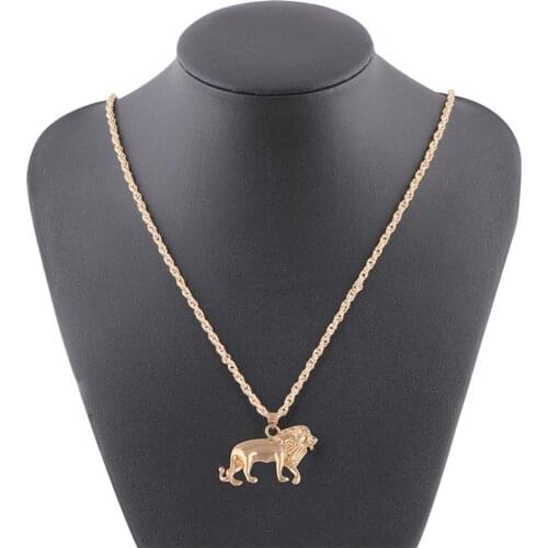 Fashion Women Sweater Long Chain Jewelry Animal Lion Pendant Dress Necklace 2018 fashion long necklaces collier femme fashion