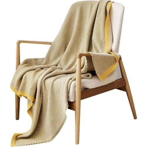 Super Soft Thread Blanket Cotton Yarn Knitted Warm Throw Chair Sofa Coverlet Portable Airplane Travel Towel Blankets