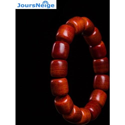 Factory Wholesale Blood dragon bucket beads hand string All through woody Buddha Beads Bracelet Lucky For Men Women Jewelry