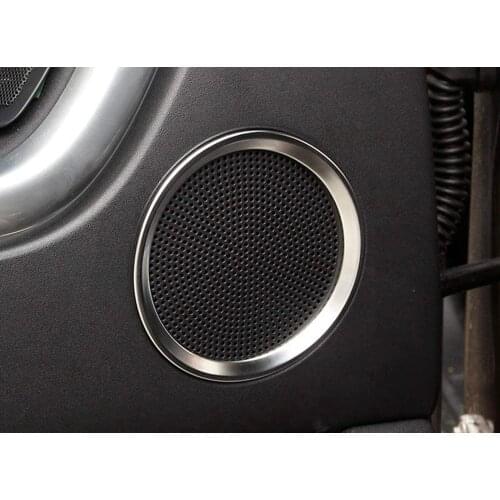 ABS plastic Interior Door Panel Audio Speaker Ring Cover Trim for Land Rover Discovery Sport 2015 2016 2017 Silver