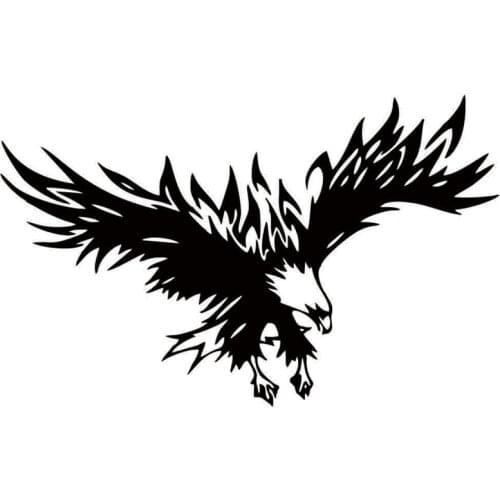 Personalized Eagle Car Sticker Waterproof Scratch Cover Scratch Fashion Car Sticker Black/Red/White, 18cm*15cm