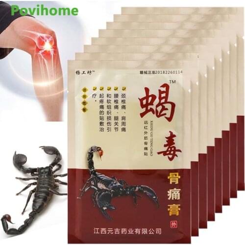 16/24/40pcs Chinese Scorpion Venom Patch Pain Relief Plaster for Joint Back Knee Rheumatoid Arthritis Body Massage Balm Sticker