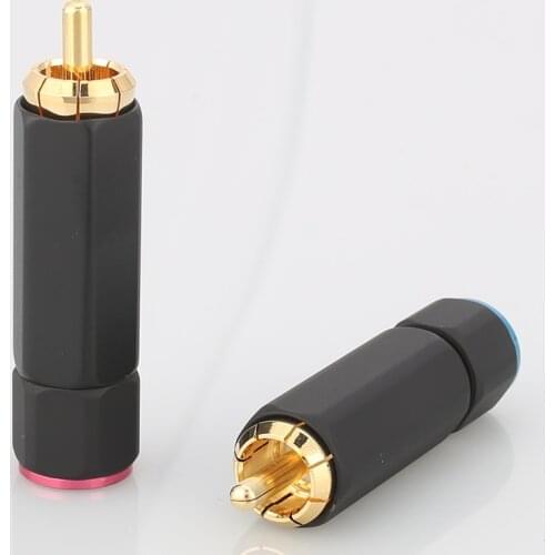 USA Liton gold Plated RCA Plug Connector 4pcs