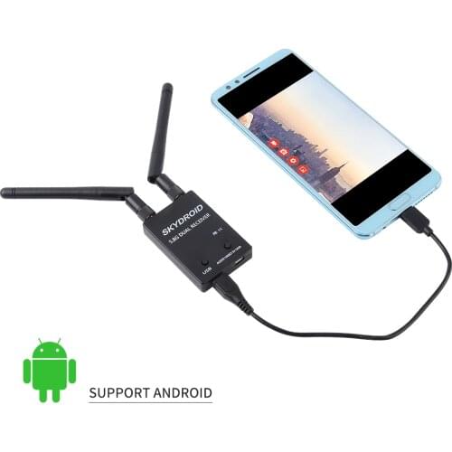 Skydroid UVC Dual Antenna Control Receiver OTG 5.8G 150CH Full Channel FPV Receiver W/Audio For Android Smartphone