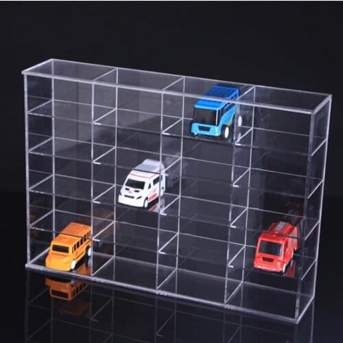 Transparent Acrylic Makeup organizer 20 Slots Toy car display stand Model Display Shelf Jewelry Storage Box