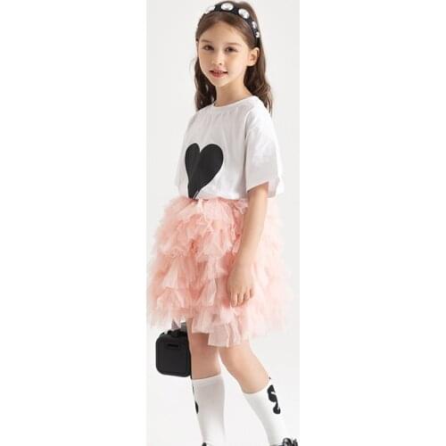 Girls Tutu Fluffy Skirt Kids Princess Designed Pettiskirt Fashion Tulle Irregular Skirts Girls Birthday Party with Headband