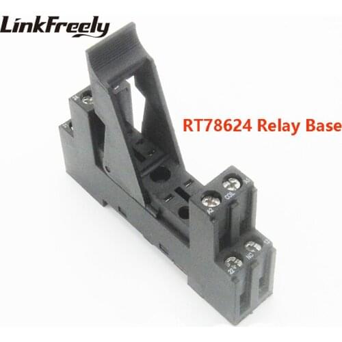 RT78624 10pcs Relay Socket Base 5 Pin terminal 1NO+1NC Relay Socket Holder Relay Mounting base for G2R-1 JQX-14F-1 mini relay
