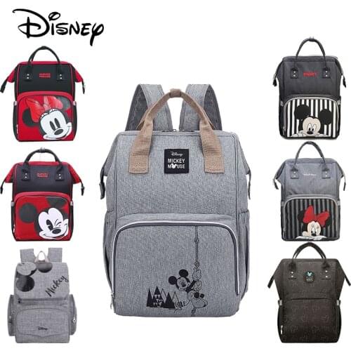 Disney Diaper Backpack Baby Bags for Mom Fashion Mummy Maternity Diaper Organizer Mickey Minnie Stroller Wet Bag for Cart Pram