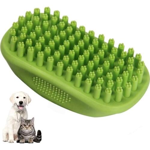 Pet Bath & Massage Brush Comb by Great Grooming Tool with Soft Bristles for Long & Short Hair Medium Large Pets Dogs Cats Sham