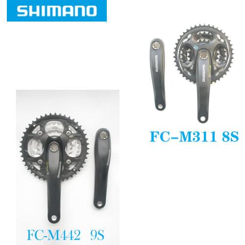 SHIMANO Original ailvio Crankset FC-M422 44-32-22T 3x9S 27s 175mm FC-M311 42-32-22T 3x8S 24S 170/175mm MTB BIKE CRANKSET
