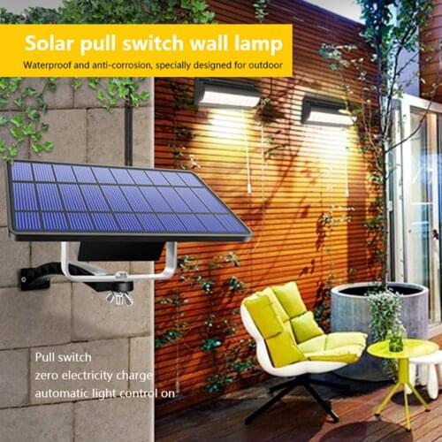 LED Solar Pendant Lights Indoor Outdoor Auto On Off Solar Lamp One Pull Two Pull Rope Solar Energy Chandeliers