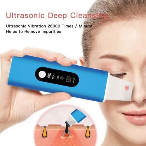 Ultrasonic Atomizing Skin Scrubber Blackhead Acne Remover Heating Deep Cleansing Facial Peeling Shovel Face Clean Skin Care