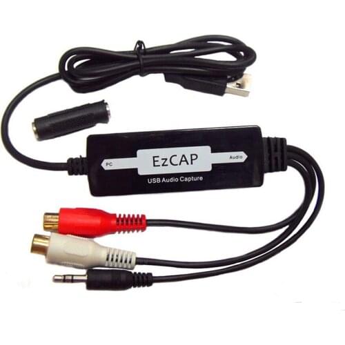 USB Audio Capture Grabber Edit Audio Cable To Digital For Recording Analog Audio Cassette To CD/MP3 Converter