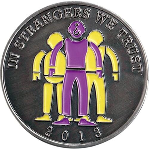 Custom bronze round challenge coins with soft