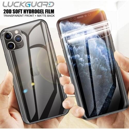 20D Curved Hydrogel Silicone Not Glass Film For iPhone 11 Pro XS Max XR X 6 6s 7 8 Plus Screen Protector Front Back Full Cover