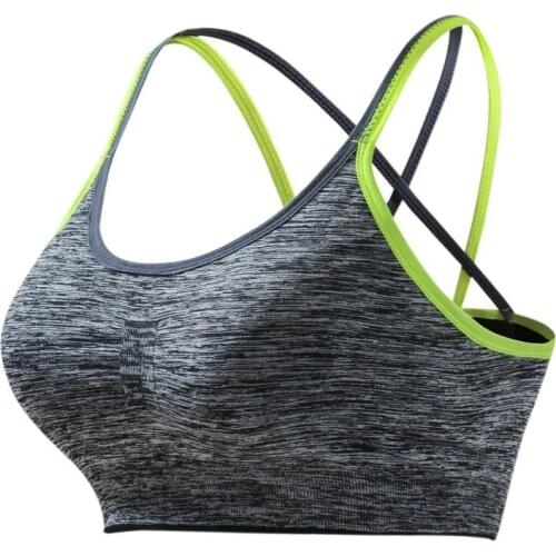 Women Bra Without Frame Breathable Removable Padded Sports Bras Lingerie Support Workout Outdoor Bra Sports Tops Woman Gym