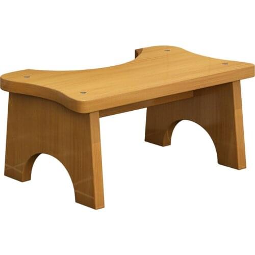 1pc Bathroom Toilet Seat Footstool Wooden Step Stool Children Standing Stool