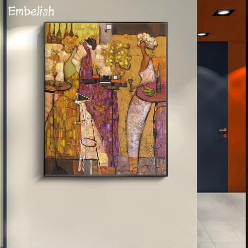 1 Pieces Girls In A Night Club HD Print On Canvas Oil Paintings For Living Room Modern Home Decor Wall Art Pictures Artworks