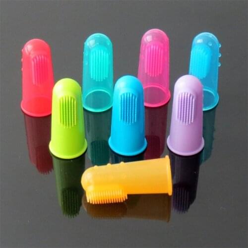 100% brand new and high quality Super Soft Pet Finger Toothbrush Teddy Dog Brush Bad Breath Tartar Teeth Tool