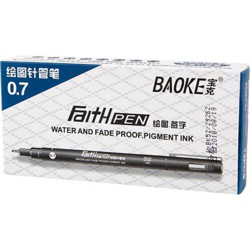 12 Baoke Needle Pen BK1000 Drawing Pen 0.7mm Comic Design Marker Sketch Pen Drawing Pen Hook Line Pen Office Supplies
