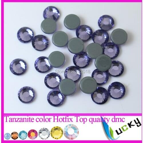 1440pcs SS20 Tanzanite color Highest quality HOT FIX DMC rhinestone Copy swarov 2038 super shine crystal glue Strass