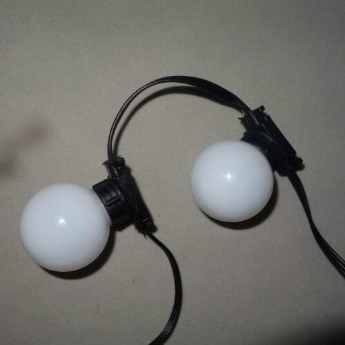 50nodes addressable DC12V WS2811 LED technicolor pixel;waterproof, full color;with G40 milky globe lens