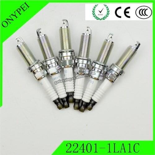 6PCS Iridium 22401-1LA1C DILKAR7B-11 Spark Plug For Nissan Maxima Titan Infiniti Q70 DILKAR7B11 1406 224011LA1C
