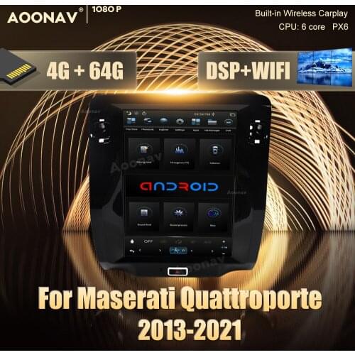 2 din Android car GPS radio multimedia player For Maserati Quattroporte 2013-2021 car GPS navigation DvD Stereo receiver player