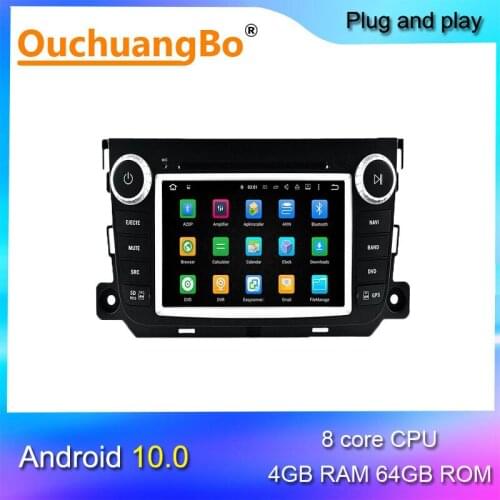 Ouchuangbo android 10 car radio for Benz Smart Fortwo 2012-2017 with Bluetooth GPS navigation wifi DVD player 8 core 4GB+64GB