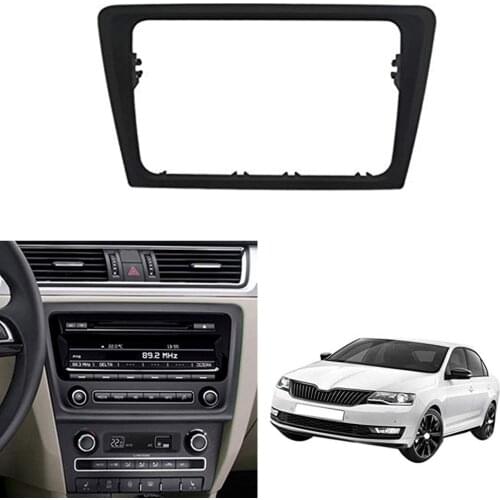 For-Skoda Rapid 2013+ 2Din Car Radio Panel Fascia Stereo Fascia Frame Panel Dash Mount Kit Adapter Trim Bezel Fascia Decoration