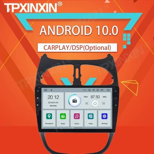 4+64G For Peugeot 206 2000-2016 Android10.0 Car Stereo Tape Recorder Multimedia video player GPS Navigation Head Unit DSP