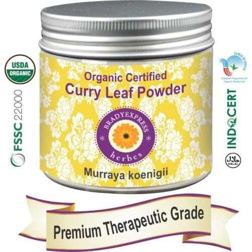 FRee Shipping Organic Certified Curry Leaf Powder Murraya koenigii 200gm 100% Natural New