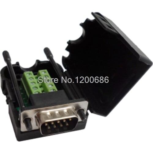 D-SUB DB9 Male 9Pin Plastic Cover connector rs232 COM case connector