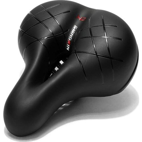 Breathable Bicycle Saddle Retro MTB Road Bike Saddle Hollow Shock Absorbing Comfortable Big Butt Bike Seat Thicken MBQ616