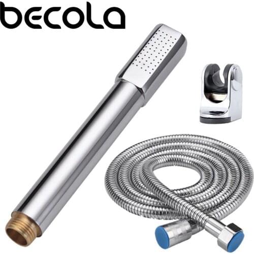 Retail & wholesale solid copper round hand shower luxury batnroom rain Hand Shower Head Chrome finish 150cm Stainless steel hose