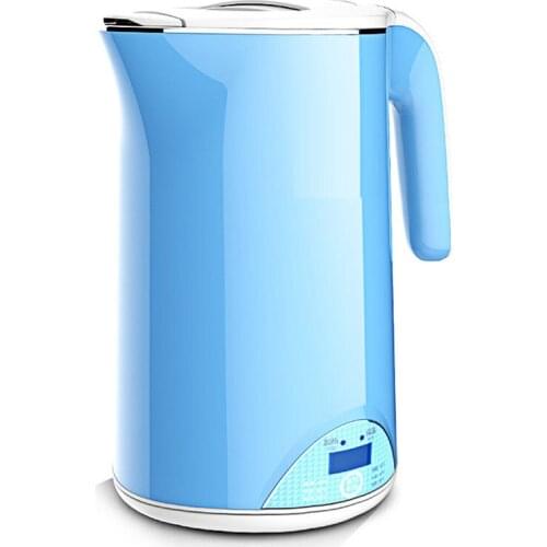 Intelligent blue 3 sections of heat preservation kettle 1800w 304 stainless steel liner seamless 1.7L electric kettle