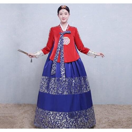 Korean dress Hanbok Women Oriantal Dance Stage Korea Spring